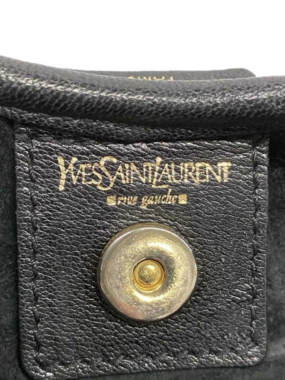 YvesSaintLaurent rivegauche (YSL) St-Tropez 129133 Black White Leather - Picture 7 of 15
